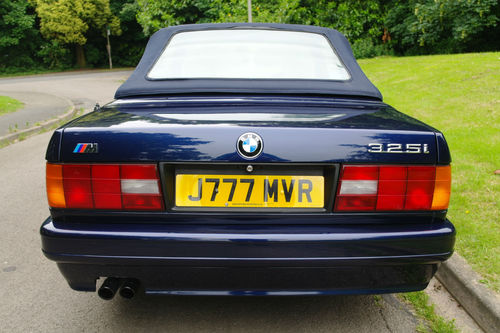 1991 BMW E30 325i Motorsport Convertible Rear Roof Up