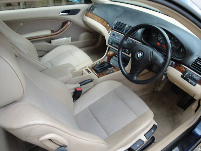 1999 bmw 318 ci auto blue e46 318ci interior 1