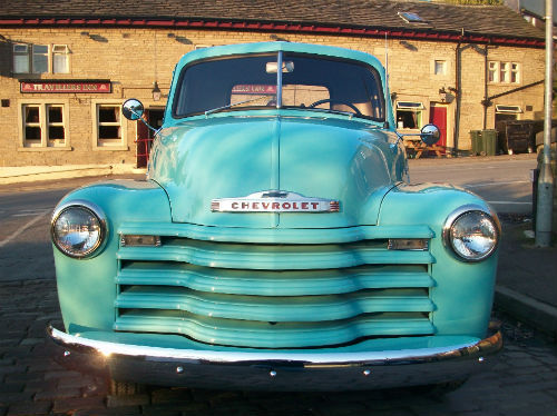 1951 chevrolet thriftmaster 3100 stepside bodied pick up front