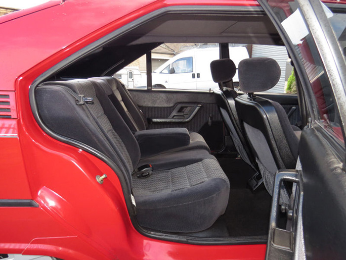 1989 Citroen BX 16 RS Pilot SE Rear Interior