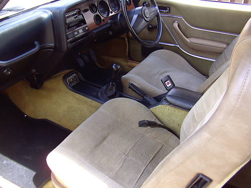 1976 ford capri ii ghia auto gold manual interior