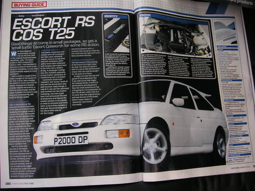 1996 ford escort rs cosworth white magazine feature