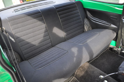 1975 ford escort rs 2000 green rear seats
