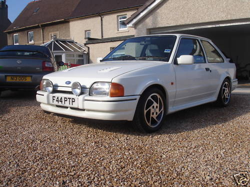 1989 ford escort rs turbo white 1