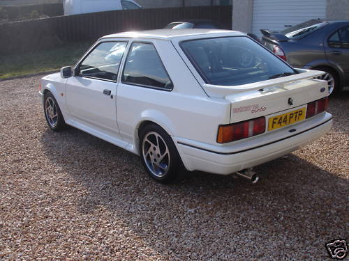 1989 ford escort rs turbo white 2