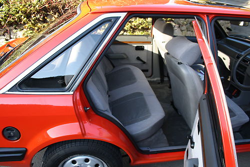 1985 Ford Escort MK3 1.6 Ghia Rear Interior