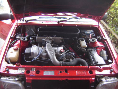 1986 ford escort series 2 rs turbo red engine bay