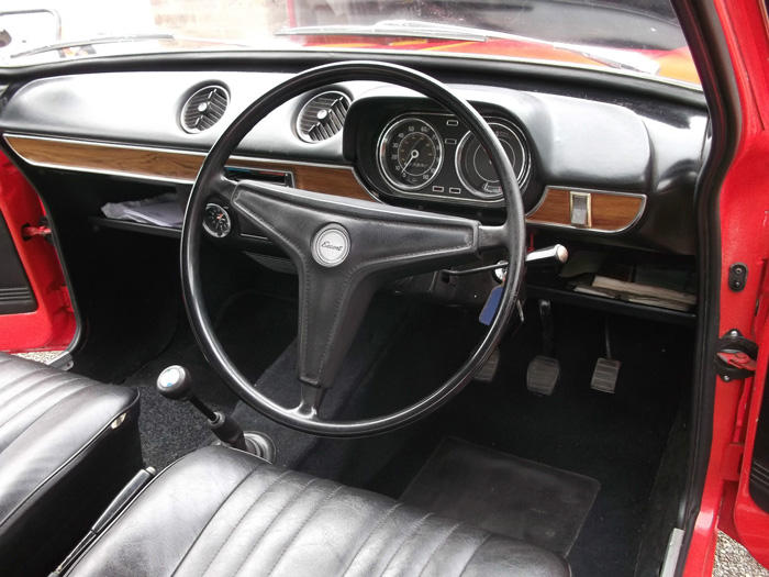 1972 Ford Escort MK1 1100 Interior Dashboard Steering Wheel
