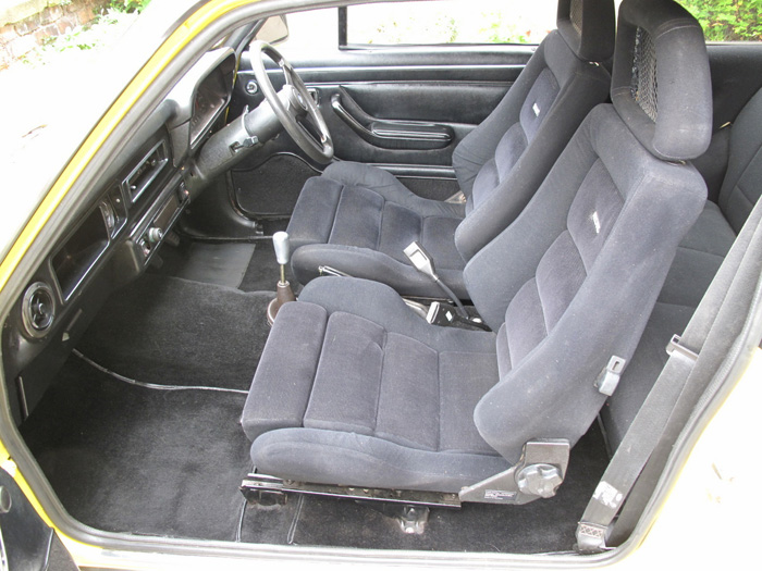 1979 Ford Escort MK2 RS2000 Custom Droop Snoot Interior 2