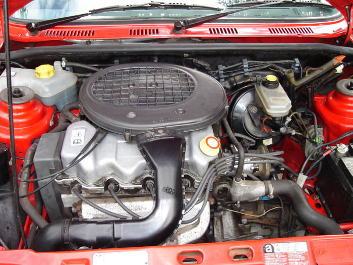 1989 ford fiesta lx red engine bay