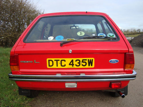 1980 ford fiesta l mark 1 back