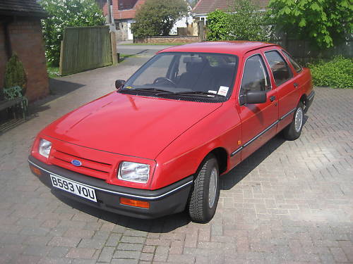 1984 ford sierra gl red 2