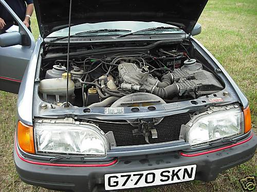 1990 ford sierra gls 2.9l 4x4 grey engine bay