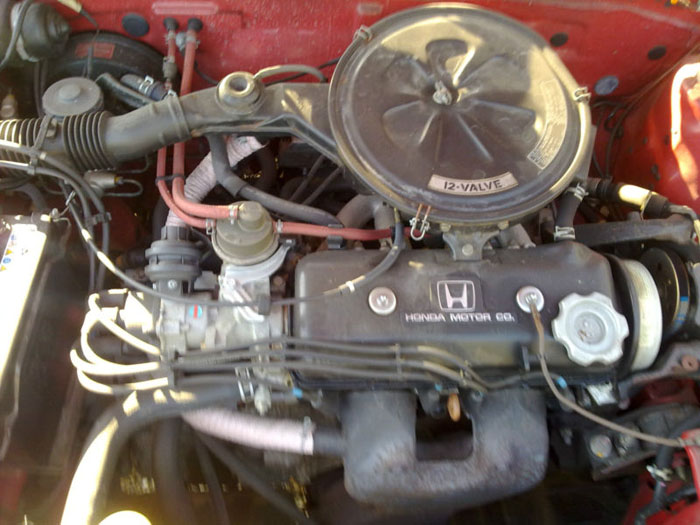 1990 honda integra lx auto red engine bay