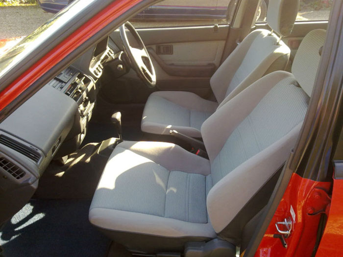 1990 honda integra lx auto red interior 1
