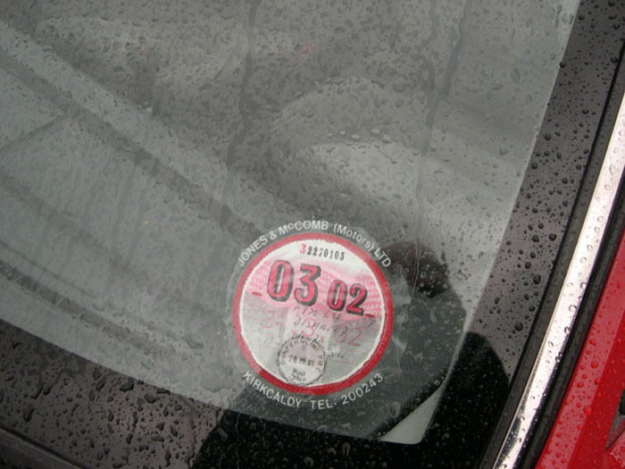 1984 honda prelude gm red tax disc