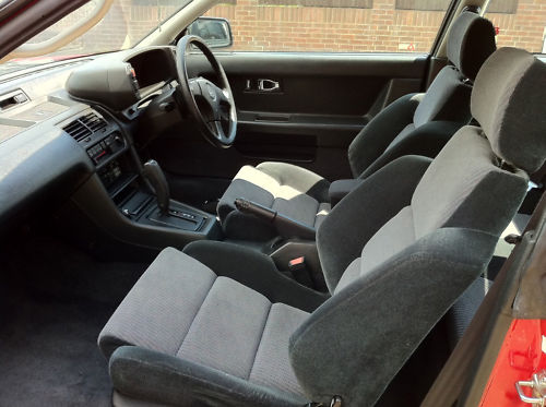 1991 honda prelude ex auto red interior 1