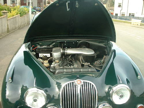 jaguar mk2 2.4 manual overdrive engine bay