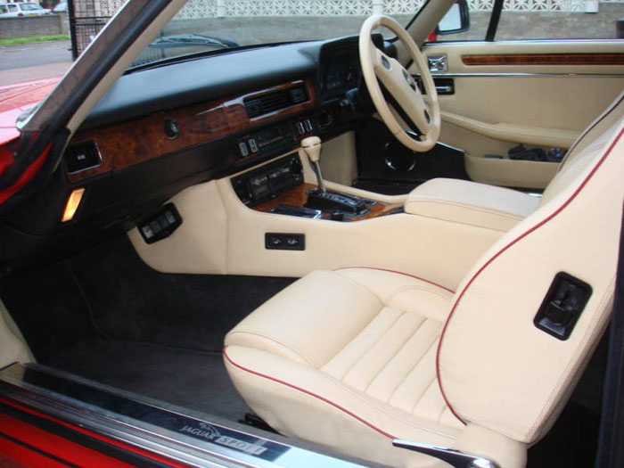 1989 jaguar jaguarsport xjr-s auto red interior 1