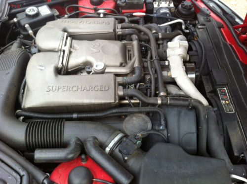2003 jaguar xkr auto red 4.2 premium supercharged 400 bhp engine bay