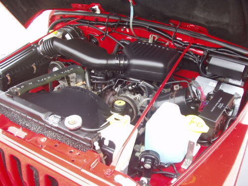 1997 jeep wrangler 2.5 sport convertible engine bay