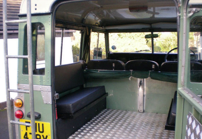 1983 land rover series 3 88 station wagon swb interior 2