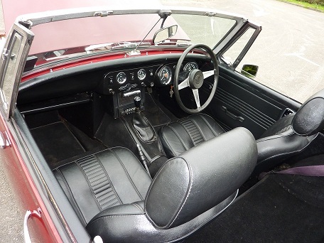 1977 mg midget damask red interior