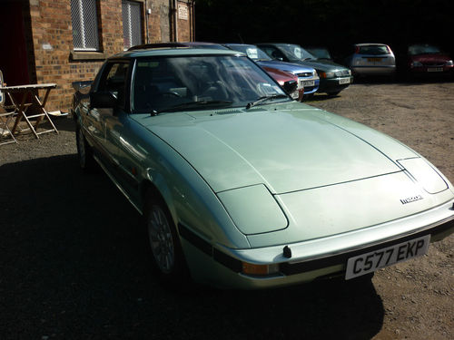 1986 mazda rx7 2 door coupe metallic green 1