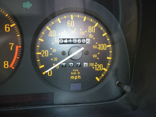 1986 mazda rx7 2 door coupe metallic green speedometer
