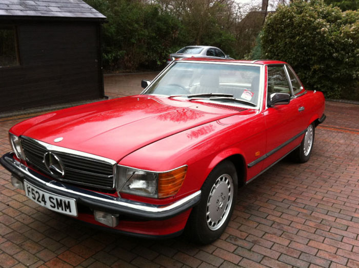 1989 mercedes 300 sl auto red 1