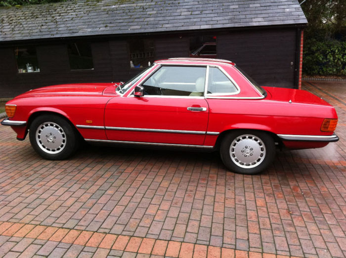 1989 mercedes 300 sl auto red 2