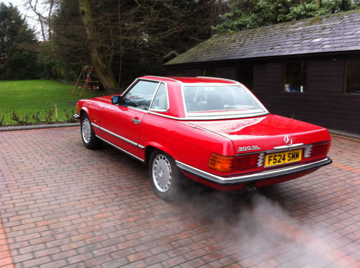 1989 mercedes 300 sl auto red 3