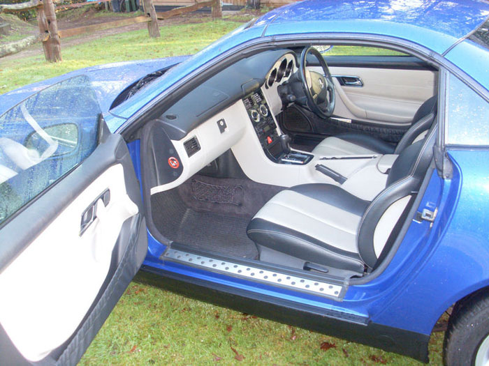 1999 mercedes slk 230 kompressor auto blue interior
