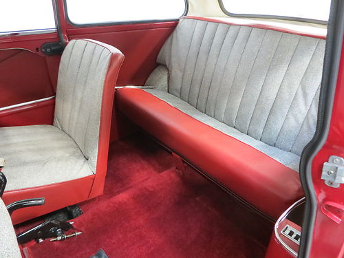 1960 Morris Mini MK1 Deluxe Rear Interior