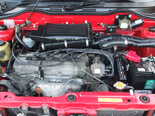 1997 p nissan micra 1.0 l automatic powersteering engine bay