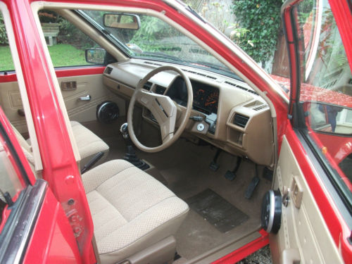 1985 nissan sunny 1.3 gs red interior 1