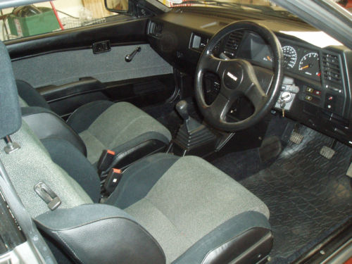 1988 nissan sunny coupe grey interior 1