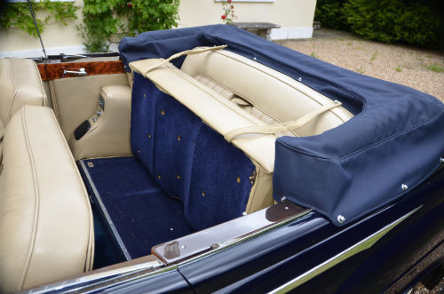 1959 Rolls Royce Silver Cloud 1 H.J. Mulliner Convertible Rear Interior Seats Up