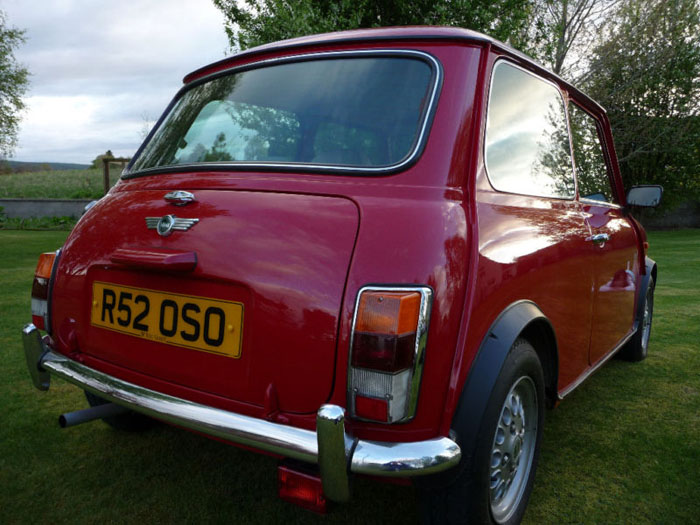 1998 classic rover mini balmoral back