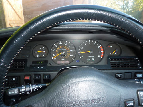 1992 toyota supra turbo auto red dashboard