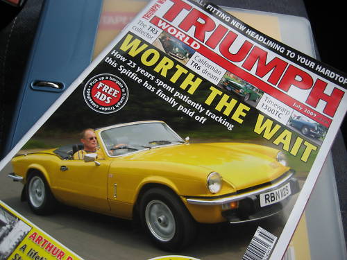 1977 triumph spitfire 1500 yellow magazine feature