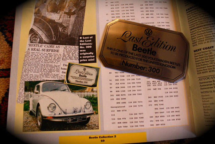 1978 vw beetle no.300 of 300 magazine feature 1